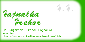 hajnalka hrehor business card